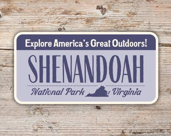 Shenandoah National Park Sticker | Vintage Travel Decal | Virginia Gift | Retro Outdoor Adventure Vinyl