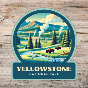 Yellowstone National Park Sticker, Kids Sticker, Yellowstone Gift, Kids National Park Stickers, Yellowstone Souvenir, Yellowstone Souvenir image 1