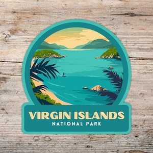 Virgin Islands National Park Sticker, Laptop Sticker, Cooler Sticker, Water Bottle Sticker, National Park Sticker, Virgin Islands Gift