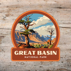 Sticker Parc national du Grand Bassin, Sticker pour ordinateur portable, Sticker glacière, Sticker bouteille d'eau, Sticker Nevada, Cadeau Great Basin