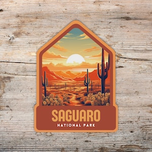 Saguaro National Park Sticker, Laptop Sticker, Cooler Sticker, Water Bottle Sticker, Arizona Sticker, Saguaro Gift