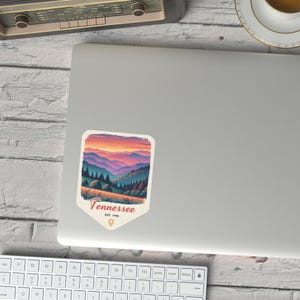 Tennessee Retro Grunge Sticker, Laptop Sticker, Cooler Sticker, Water Bottle Sticker, Tennessee Souvenir, Tennessee Gift, State Sticker image 5