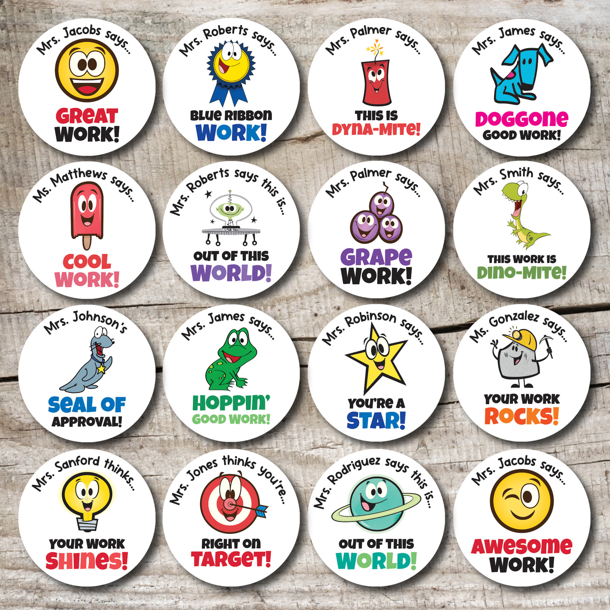 Personalisierte Lehrer Sticker, Lehrer Sticker, Belohnung Sticker, Lehrer Namensaufkleber, Lehrer Geschenk, Gute Arbeit Sticker, 192 Sticker