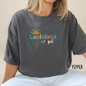 Retro Louisiana Girl Comfort Colors T-Shirt: Louisiana Trip Tee