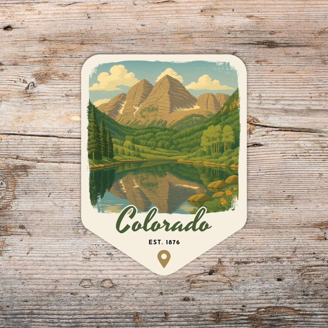 Colorado Retro Grunge Sticker, Laptop Sticker, Cooler Sticker, Water ...