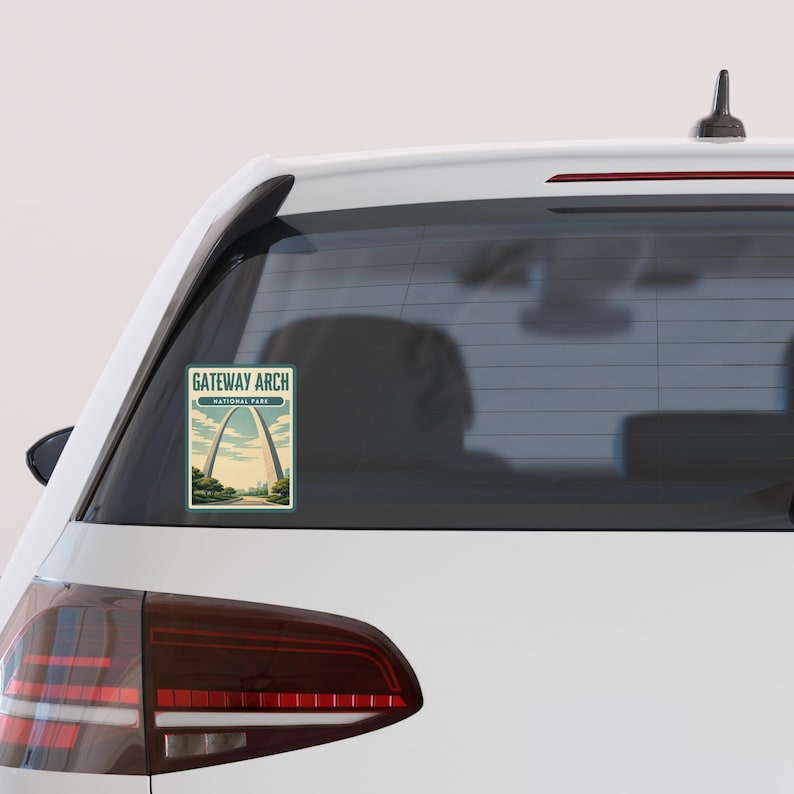 Gateway Arch National Park Sticker | Vintage Screen Print Style ...