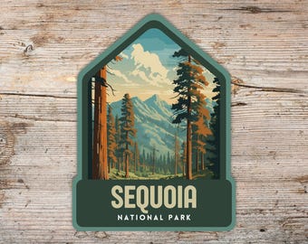 Sticker Sequoia National Park, retro reissticker