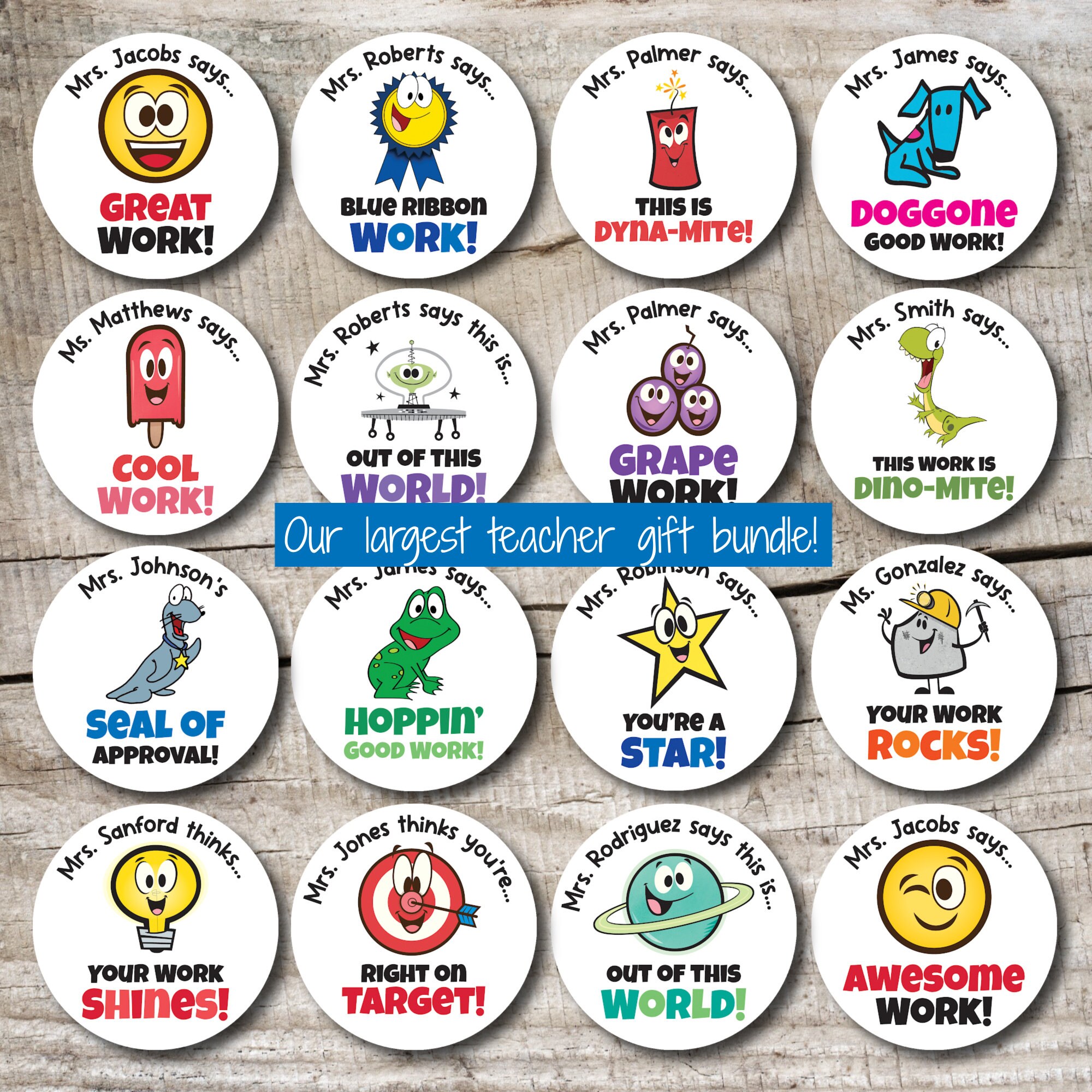 T6, 126 Teacher Stickers, Bee Pun Sticker Set, Great Job Stickers, Pun Bee  Stickers for Student, Great Work Stickers, Teacher Reward Sticker 
