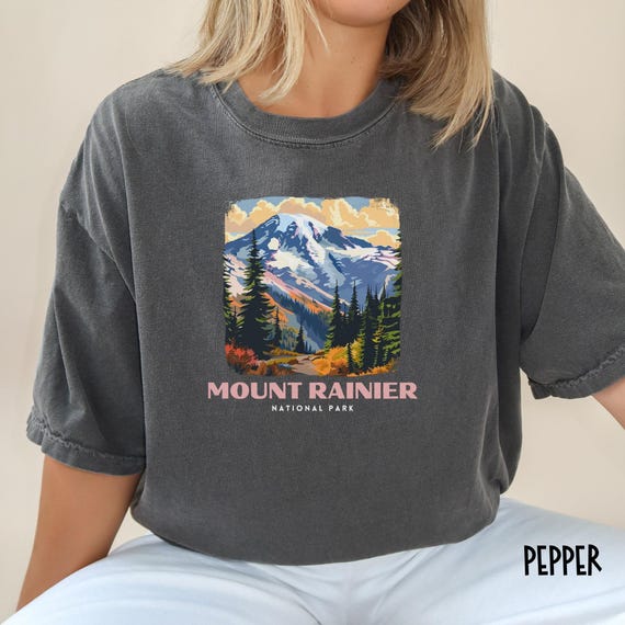 Mount Rainier National Park Shirt, Washington Tee Shirt, Mount Rainier National Park Comfort Colors, Mount Rainier Gift, Mount Rainier Hike