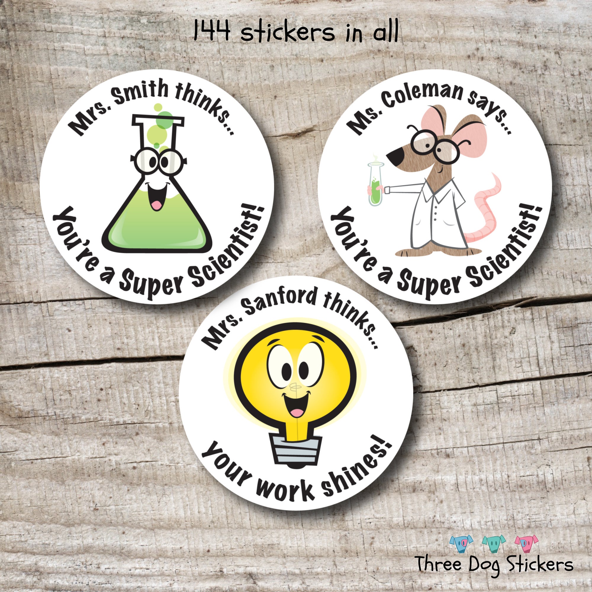 Science Reward Stickers