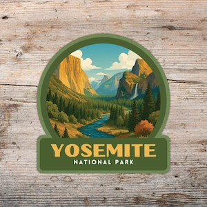 Yosemite National Park Sticker, Laptop Sticker, Cooler Sticker, Water Bottle Sticker, Yosemite Gift, National Park Sticker, California Decal