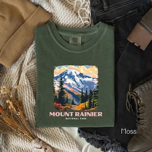 Mount Rainier National Park Shirt, Washington Tee Shirt, Mount Rainier National Park Comfort Colors, Mount Rainier Gift, Mount Rainier Hike image 6