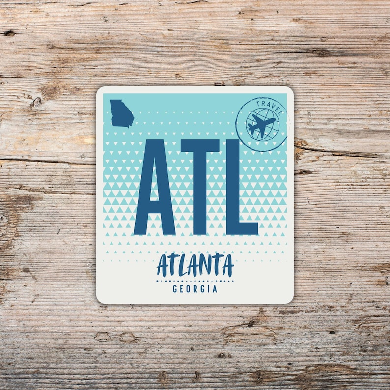 ATL Atlanta Airport Sticker – Hartsfield Jackson International Decal - Etsy