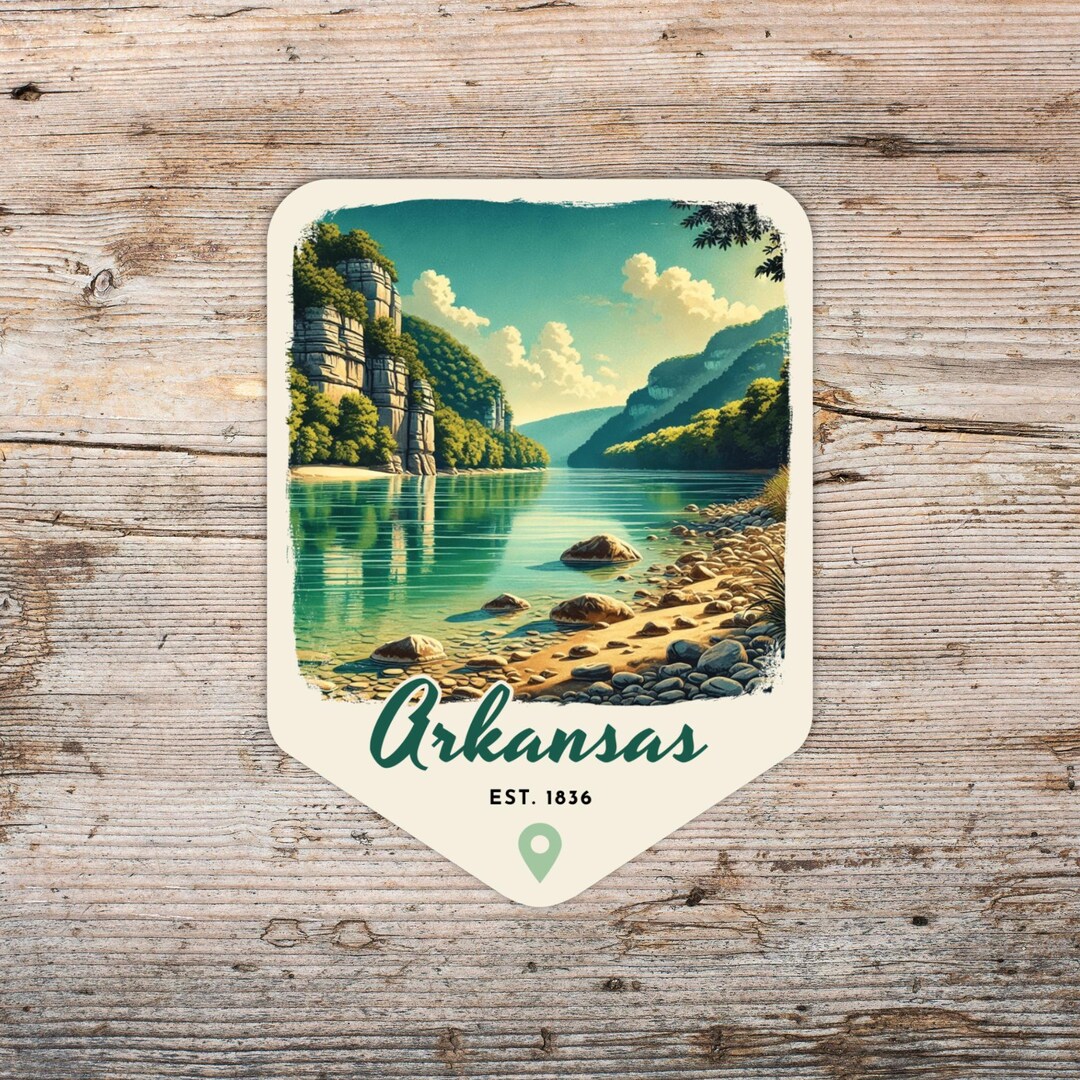 Arkansas Native Sticker Arkansas Retro Grunge Sticker, Laptop Sticker, Cooler Sticker, Water ...
