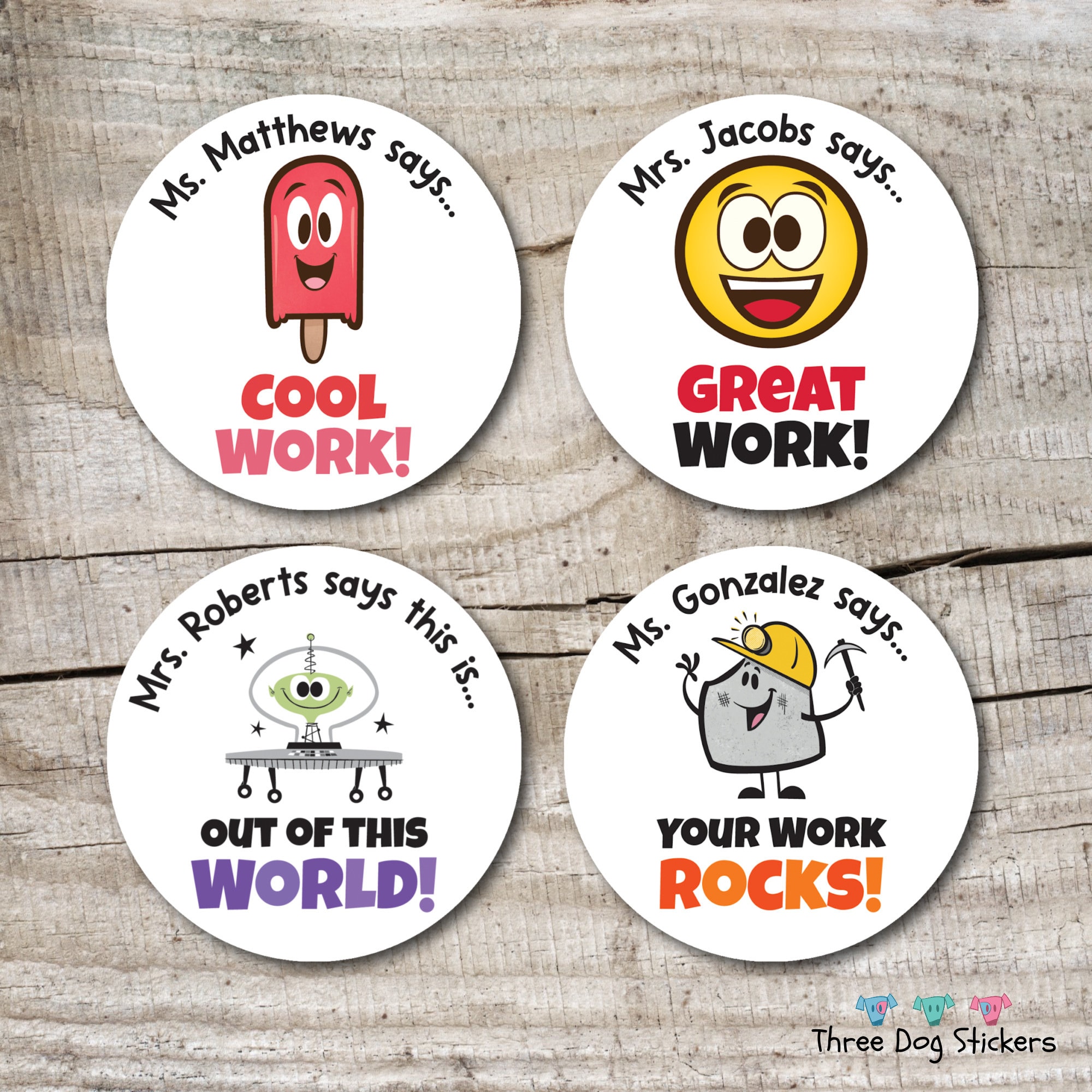 Personalisierte Lehrer Sticker, Lehrer Sticker, Belohnung Sticker, Lehrer Namensaufkleber, Lehrer Geschenk, Gute Arbeit Sticker, 192 Sticker