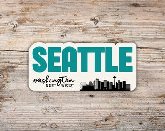 Retro-Seattle Washington Aufkleber, wasserfester Vinyl-Aufkleber