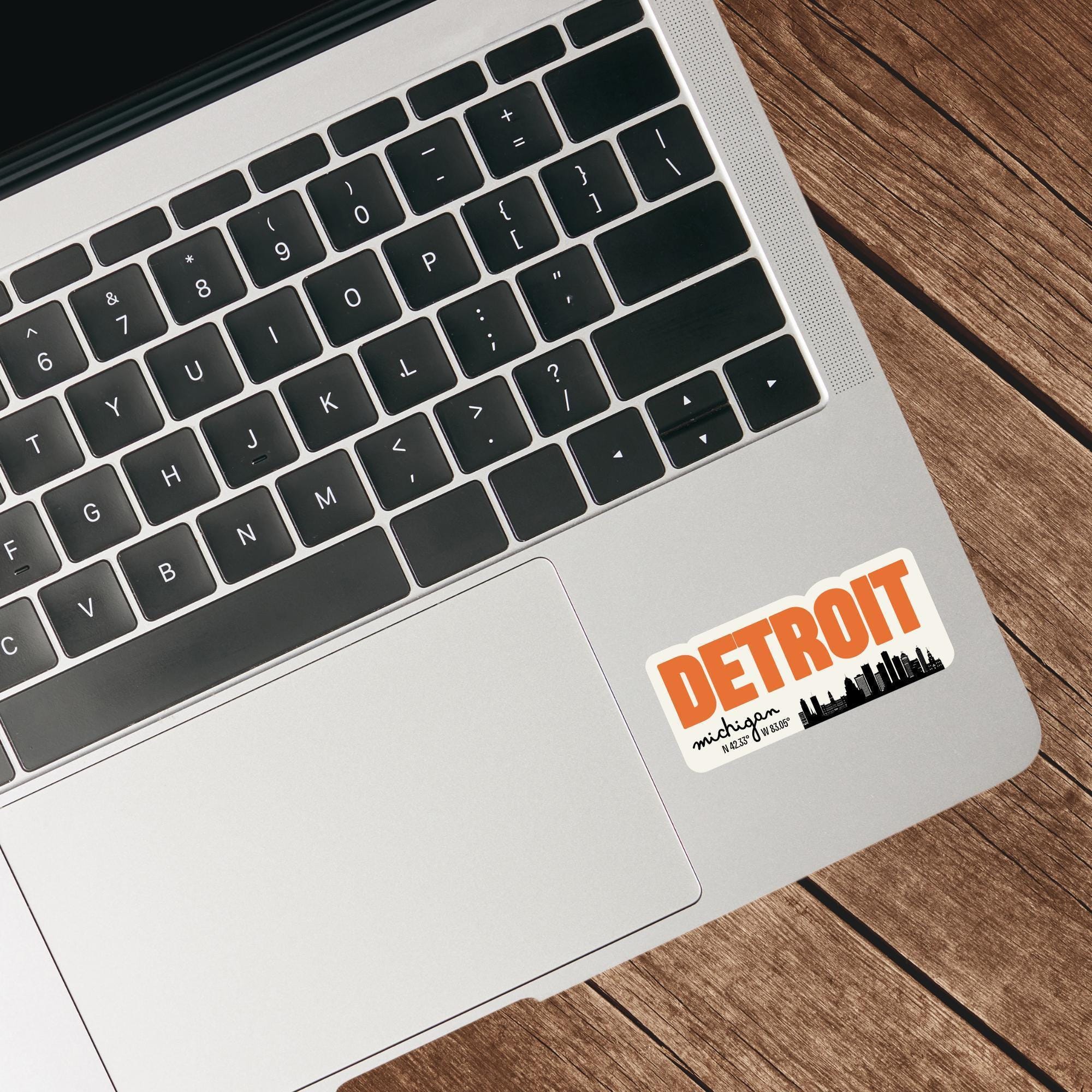 Detroit Michigan Retro Text Sticker, Michigan Sticker, Waterproof Vinyl ...