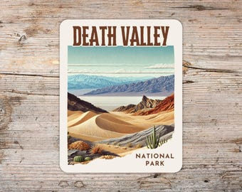 Death Valley nationalpark klistermärke - Collagekonst, inomhus utomhus dekal
