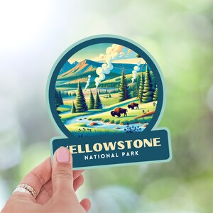 Yellowstone National Park Sticker, Kids Sticker, Yellowstone Gift, Kids National Park Stickers, Yellowstone Souvenir, Yellowstone Souvenir image 2