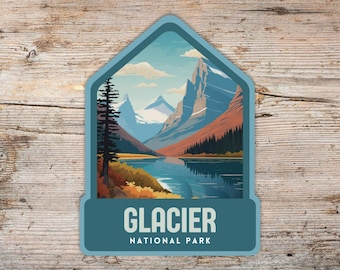 Sticker Glacier National Park, Sticker pour ordinateur portable, Sticker glacière, Sticker bouteille d'eau, Sticker Ohio, Cadeau Glacier
