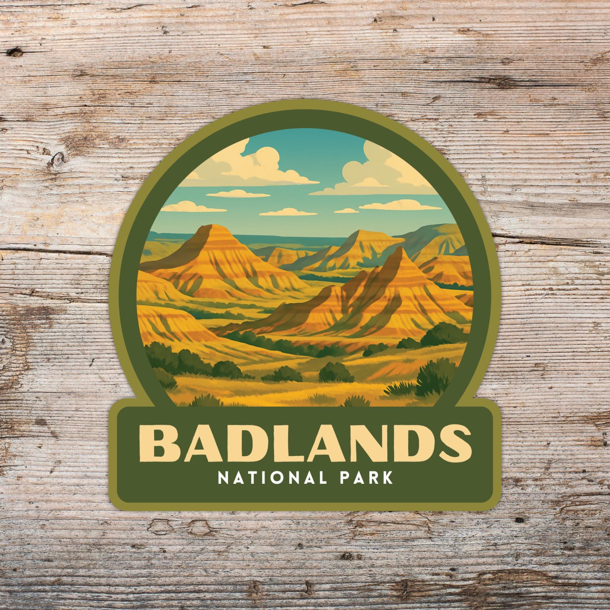 Badlands National Park Sticker, Laptop Sticker, Cooler Sticker, Water ...