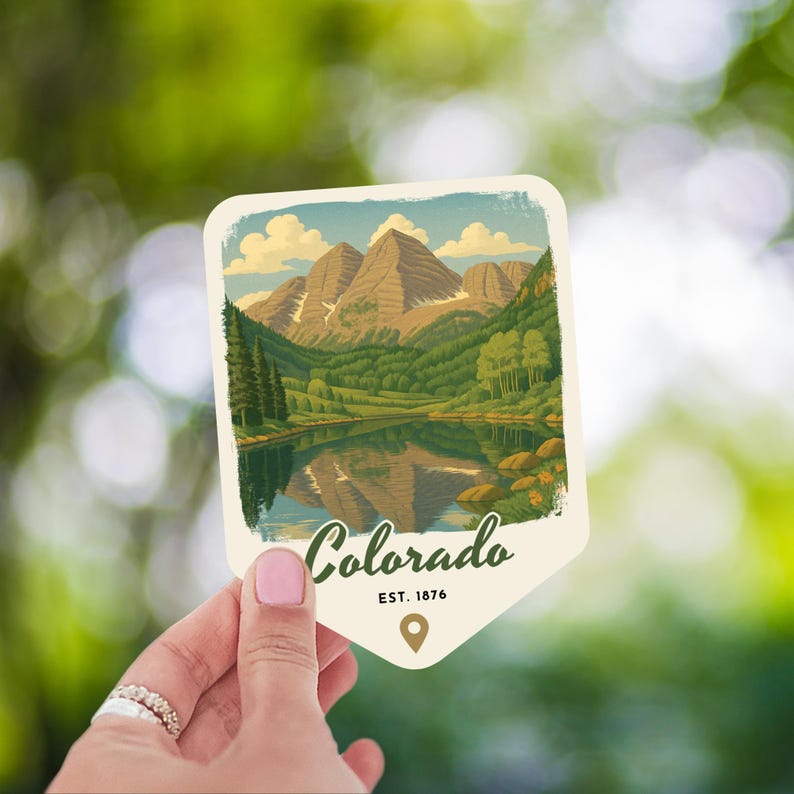 Colorado Retro Grunge Sticker, Laptop Sticker, Cooler Sticker, Water ...