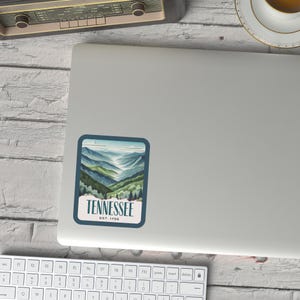 Klistermärke med Tennessee State Collage Look, Smoky Mountains-klistermärke, Laptopklistermärke, Kylklistermärke, Vinylklistermärke med vattenflaska, Tennessee-present bild 5