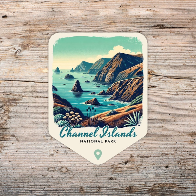 Channel Islands National Park Sticker, Retro California Travel Decal - Etsy