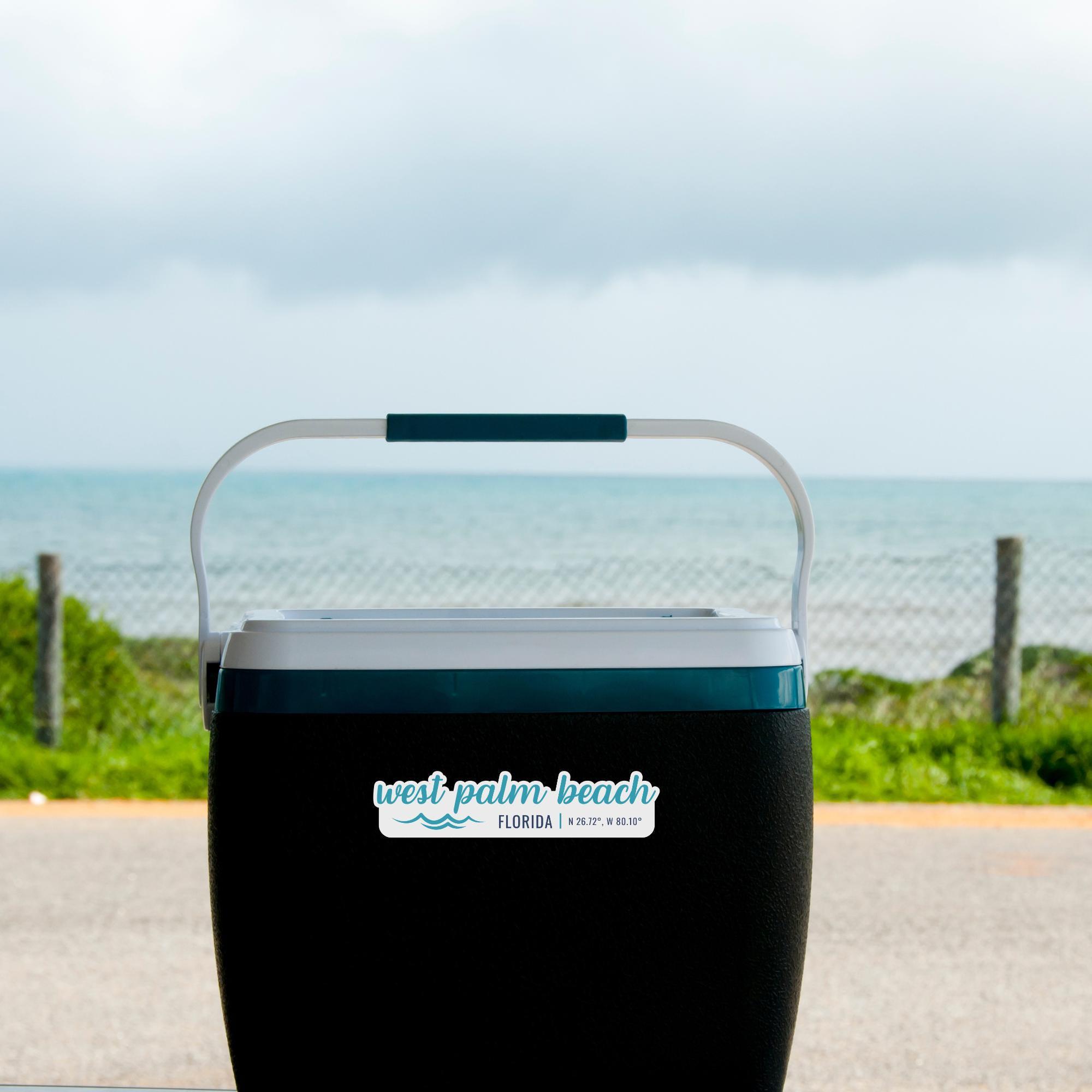 West Palm Beach Florida Sticker: Modern Wave Vinyl Decal - Etsy