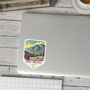 New Mexico Retro Grunge Sticker, Laptop Sticker, Cooler Sticker, Water Bottle Sticker, New Mexico Souvenir, New Mexico Gift, State Sticker image 5