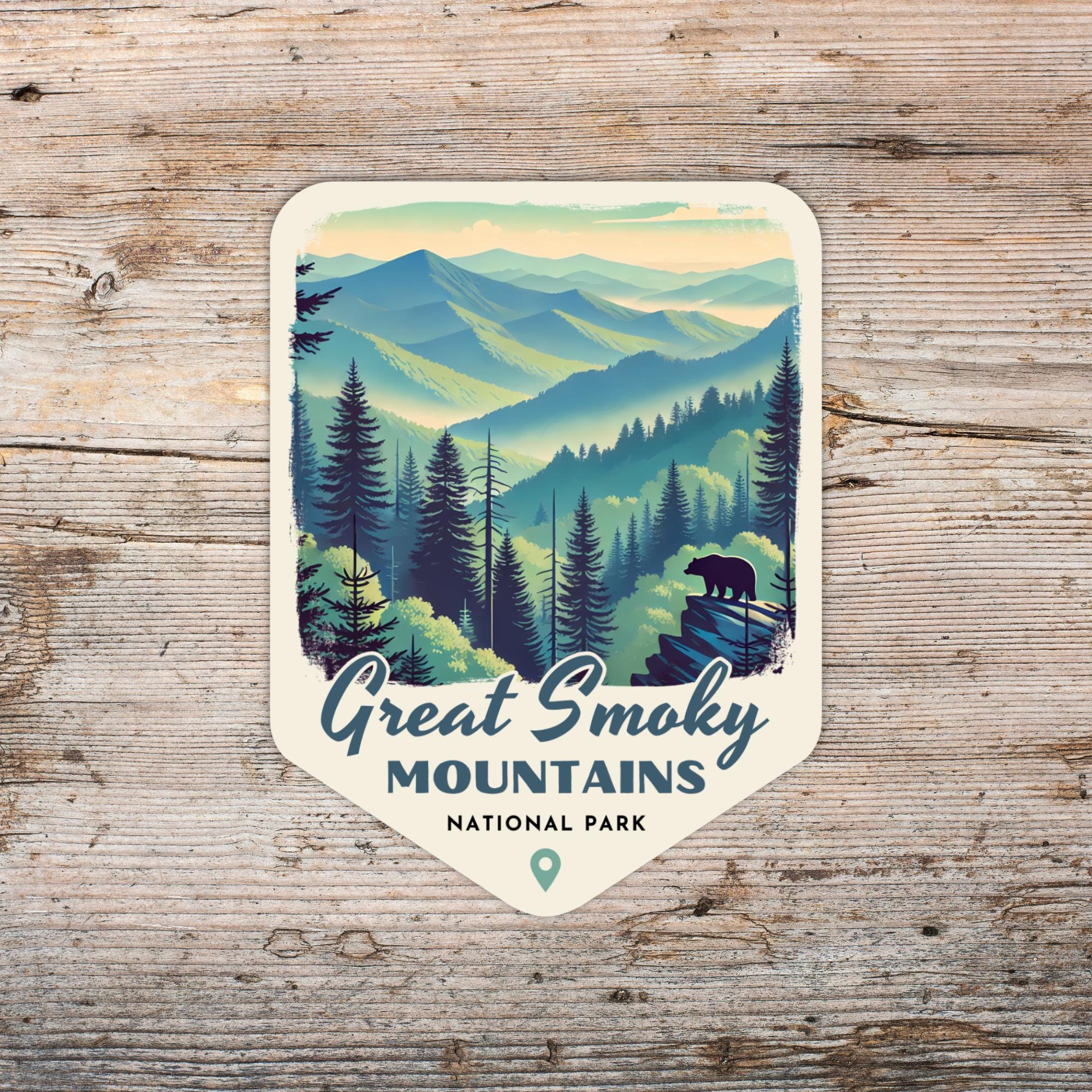 Beautiful View In Great Smoky Mountain National Park Stock Illustration - Illustration Of Line - Foto 12