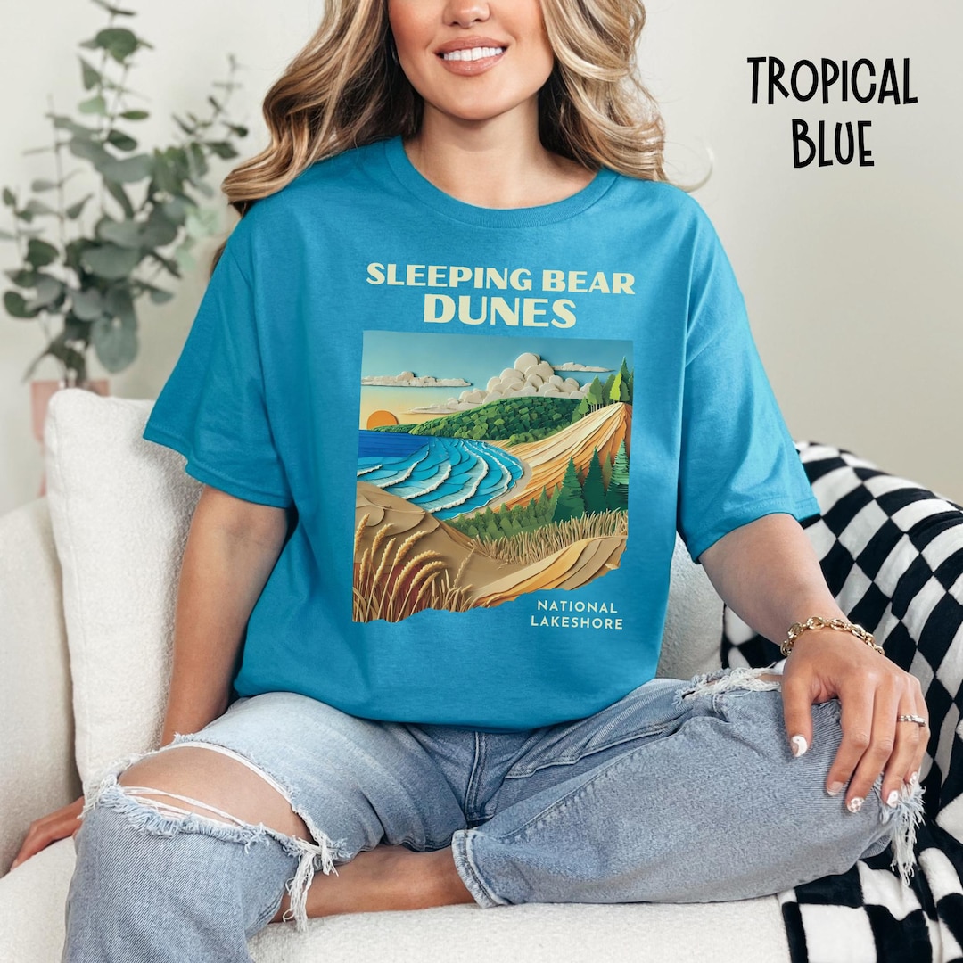Sleeping Bear Dunes National Lakeshore Tshirt, Unisex Tee, Paper