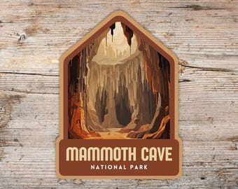 Mammoth Cave National Park Retro Sticker, Laptop Sticker, Cooler Sticker, Water Bottle Decal, Kentucky Sticker, Mammoth Cave Gift