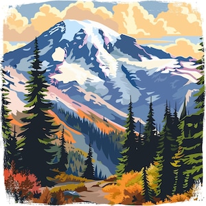 Mount Rainier National Park Shirt, Washington Tee Shirt, Mount Rainier National Park Comfort Colors, Mount Rainier Gift, Mount Rainier Hike image 7