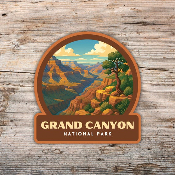 Grand Canyon National Park Sticker, Laptop Sticker, Cooler Sticker, Water Bottle Sticker, Arizona Sticker, Grand Canyon Gift
