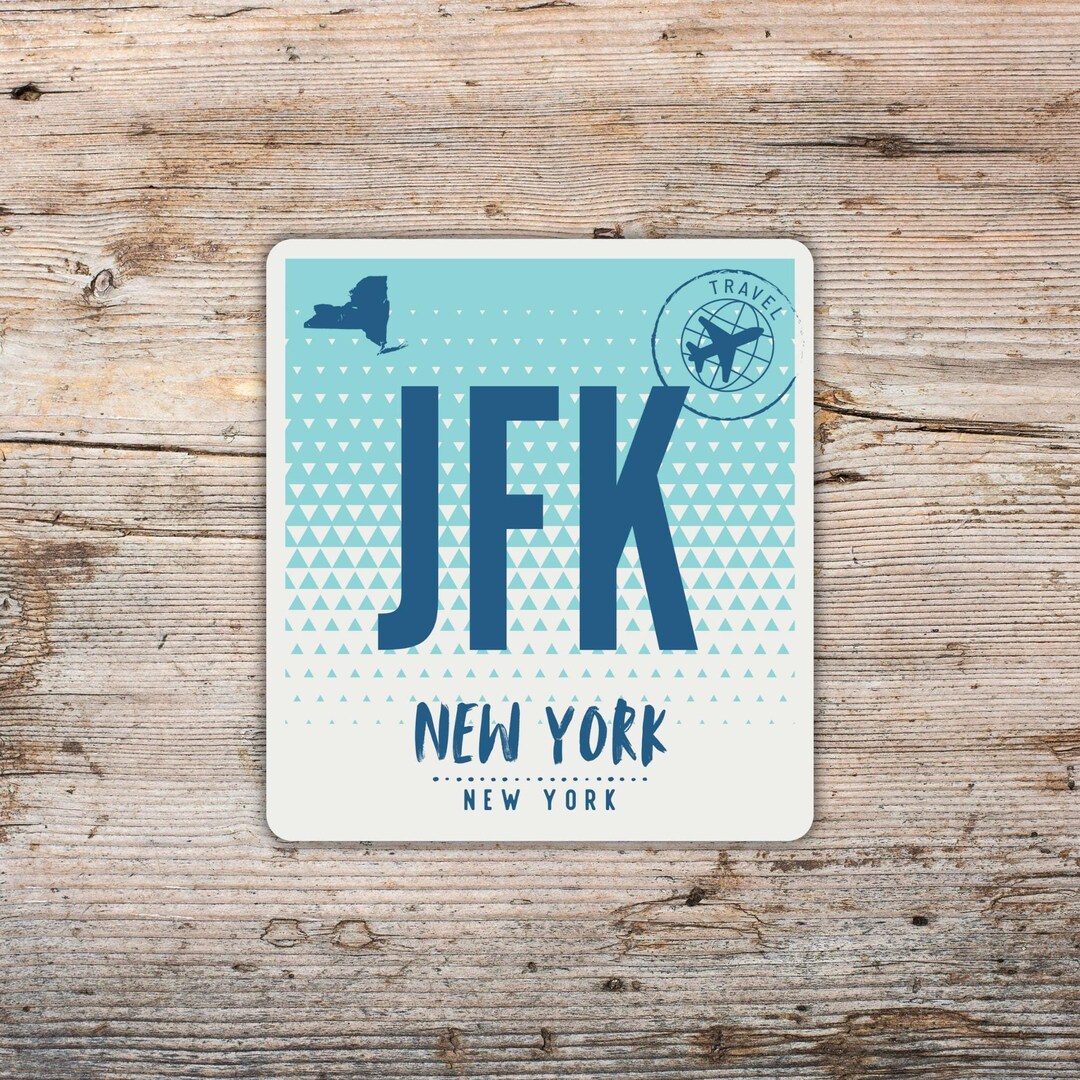 Jfk Jr. Sticker JFK Airport Sticker | New York Travel Stamp, Modern Decal - Etsy
