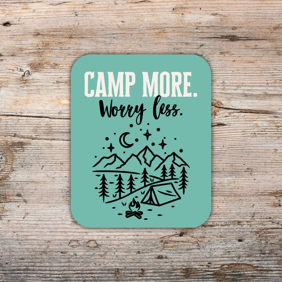 Camp More Worry Less Sticker | Waterproof Camper Decal | Outdoor ...