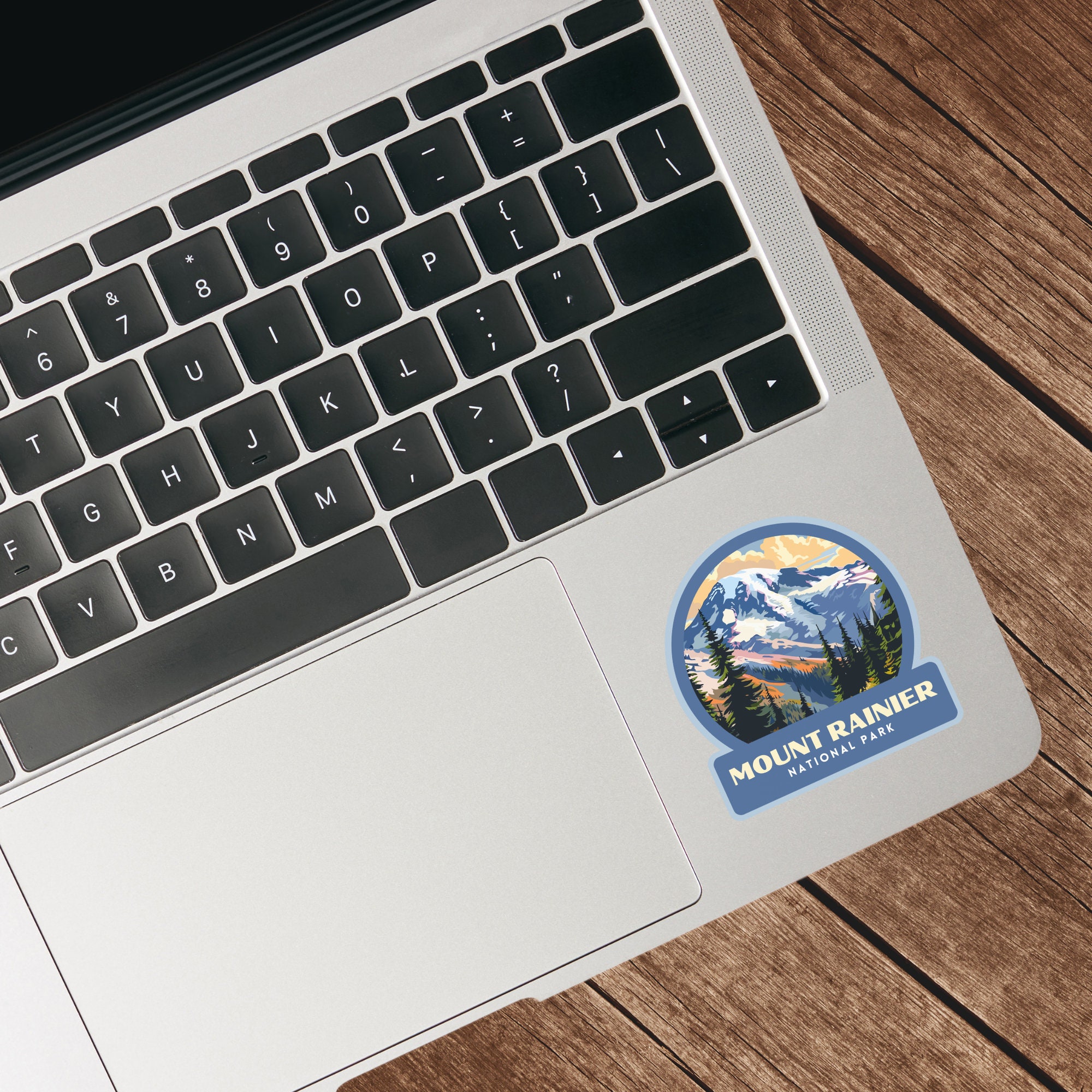 Mount Rainier National Park Sticker, Laptop Sticker, Cooler Sticker ...