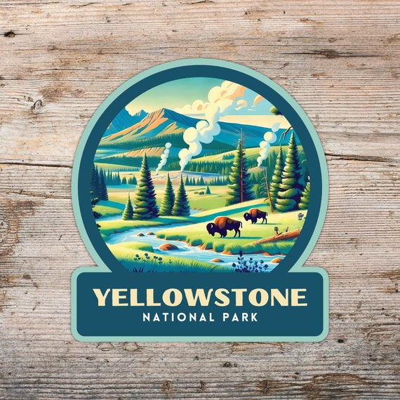 Yellowstone National Park Sticker, Kids Sticker, Yellowstone Gift, Kids National Park Stickers, Yellowstone Souvenir, Yellowstone Souvenir