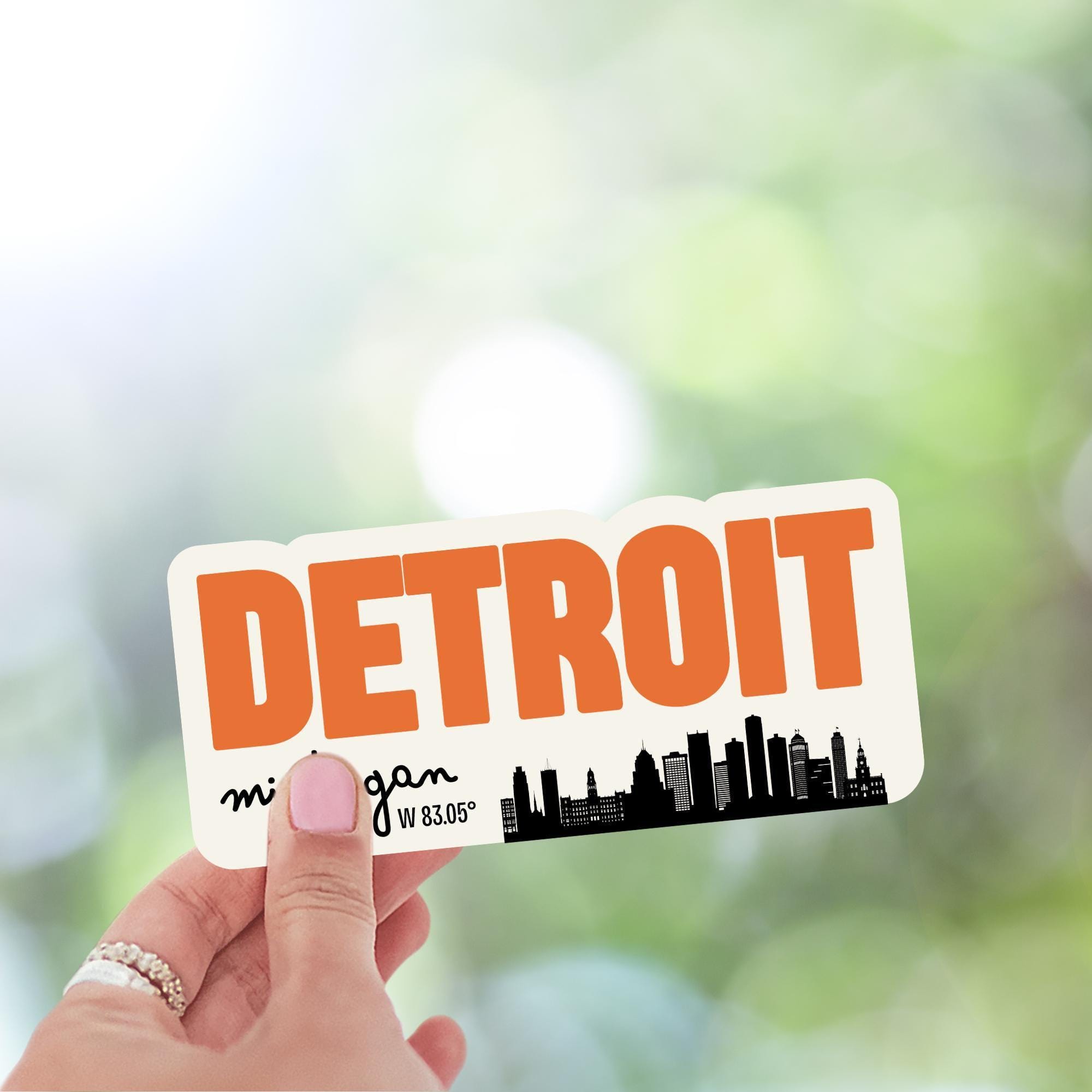 Detroit Michigan Retro Text Sticker, Michigan Sticker, Waterproof Vinyl ...