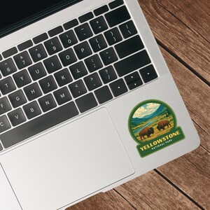 Yellowstone National Park Sticker, Laptop Sticker, Cooler Sticker, Water Bottle Sticker, Wyoming Sticker, Yellowstone Gift image 3