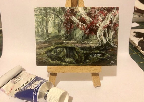Winterfell Weirwood Tree Miniature Oil Painting Game Of Etsy