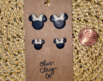 Mouse Earrings | Disney Jewelry | Disney World | Polymer Clay | Clay Earrings | Lightweight | Hypoallergenic