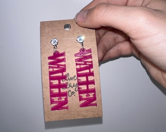 Boucles d'oreilles concert country | Boucles d'oreilles en acrylique | Hypoallergénique