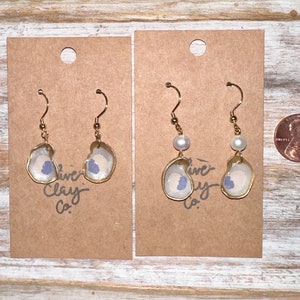 Polymer Clay oyster earrings