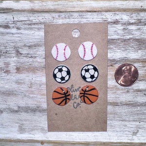 Aretes deportivos / Aretes de arcilla polimérica