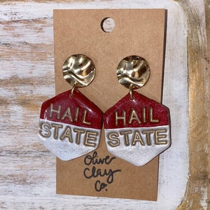 Hail State Earrings | State Earrings | College Game day Earrings Earrings