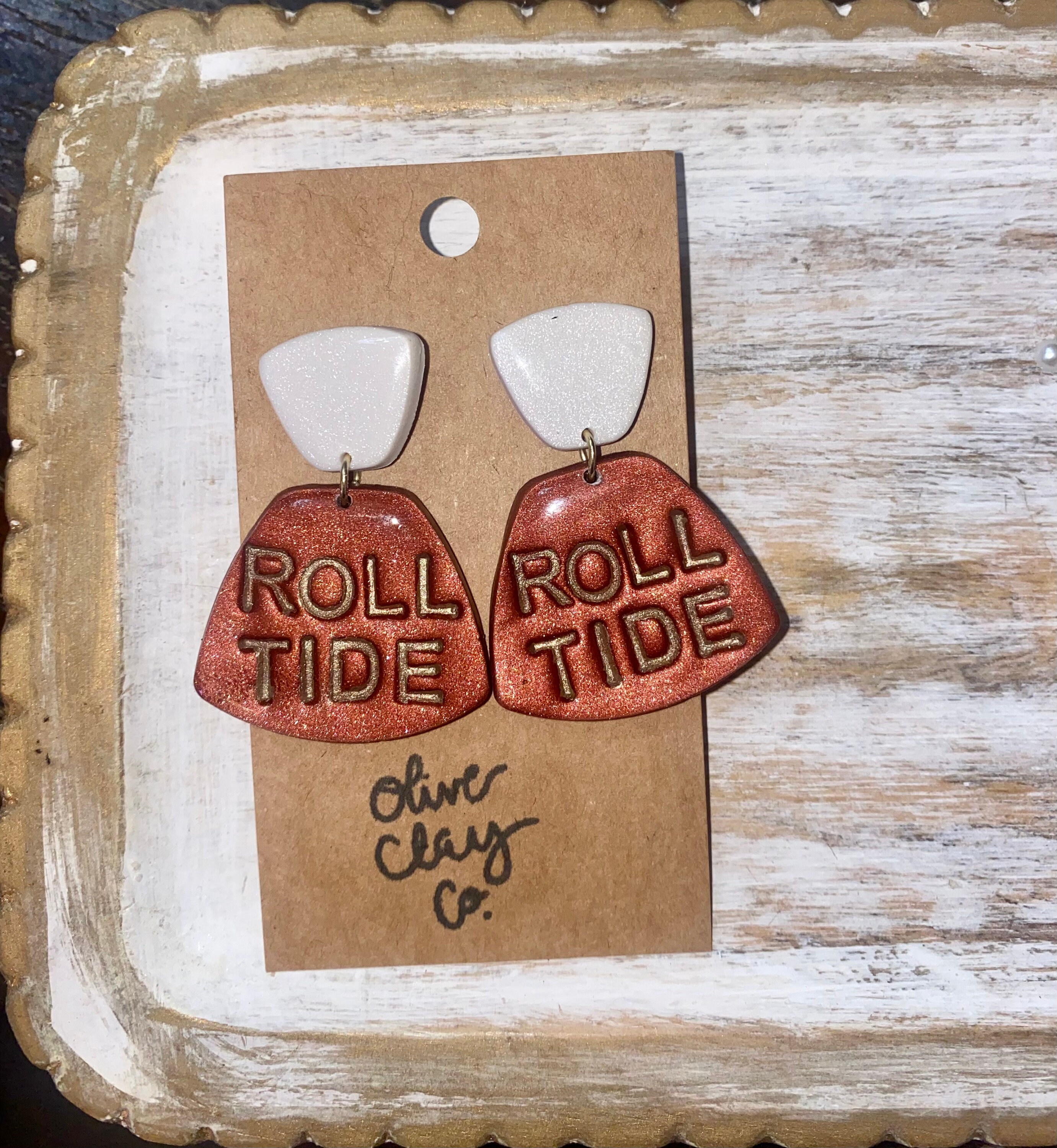 Roll Tide Earrings Alabama Football Jewelry Dangle Etsy