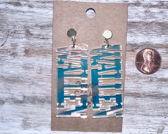 Boucles d'oreilles de concert en acrylique irisé | Hypoallergénique