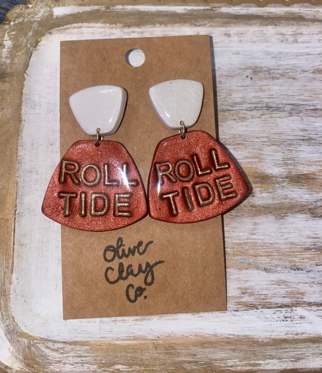 Roll Tide Earrings Alabama Football Jewelry Dangle Etsy